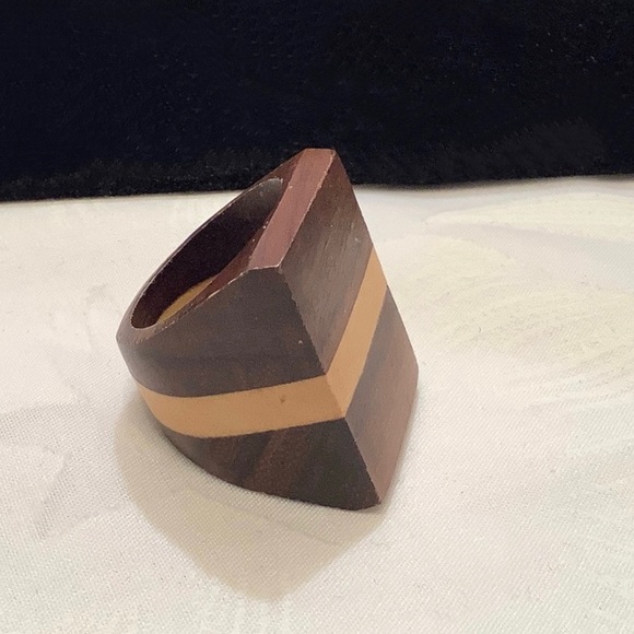 Vintage Jewelry - Vintage Two Tone Wood Ring